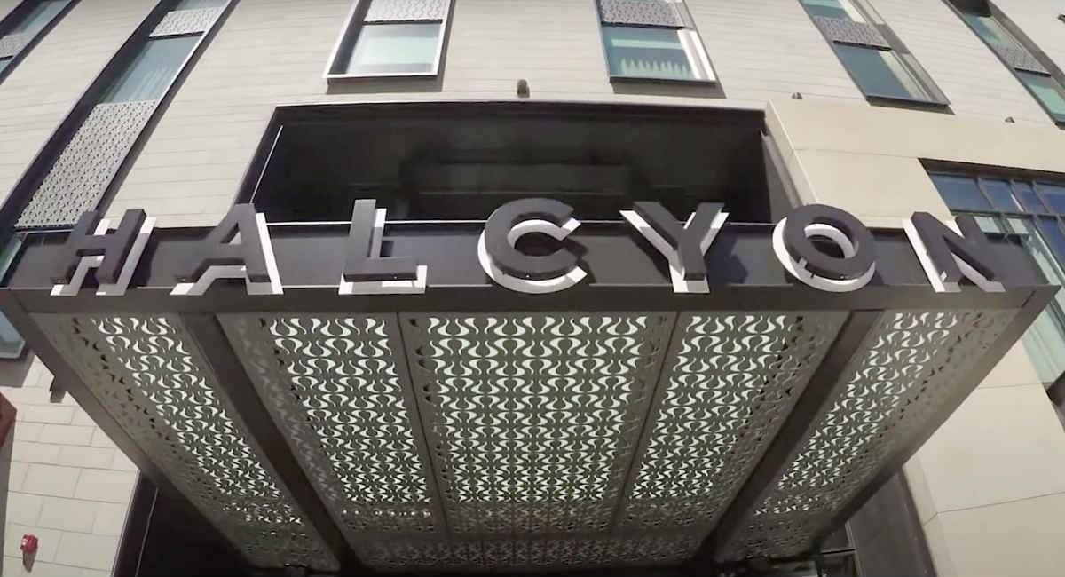 Front of the Halcyon Hotel, Denver Colorado