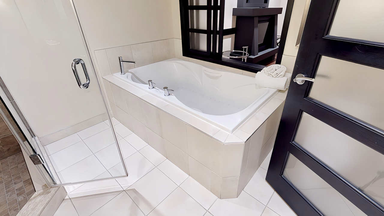 Private In-Room Jetted Spa Tub Big Enough for 2 Persons at the Sterling Inn, Niagara Falls, Ontario