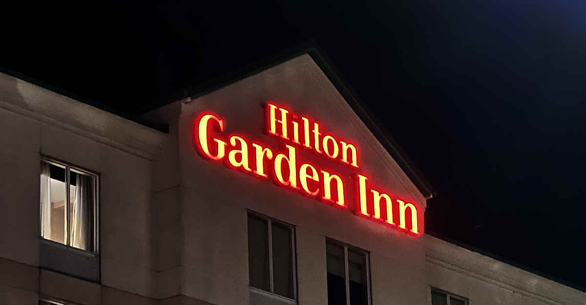 Evening at the Hilton Garden Inn, Anchorage AK