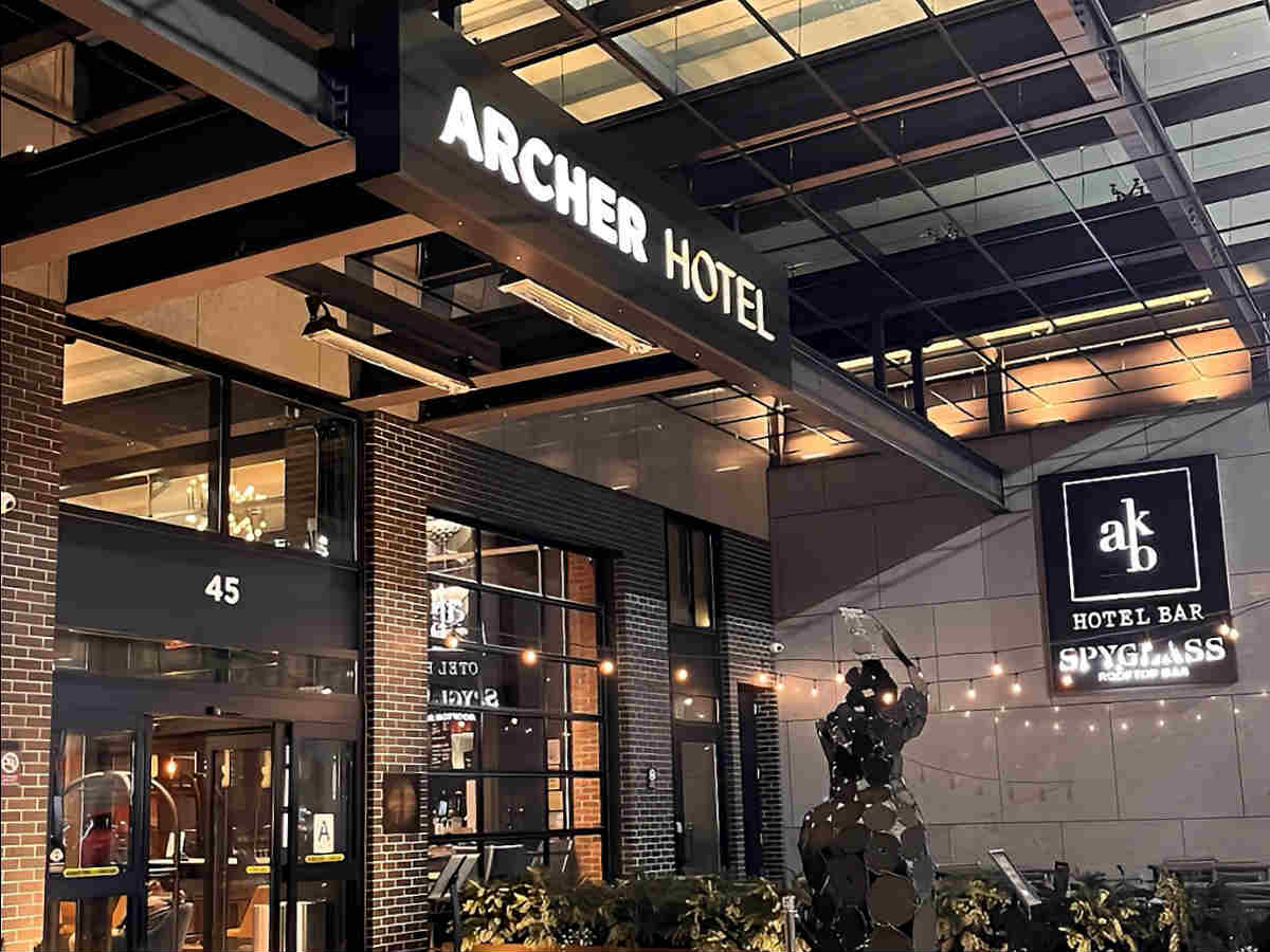 Entrance to the Archer Hotel in New York City.