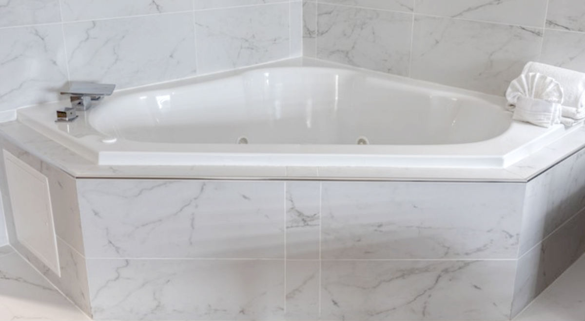 Jetted Tub Suite at the Azure Hotel in Mesa, Arizona.