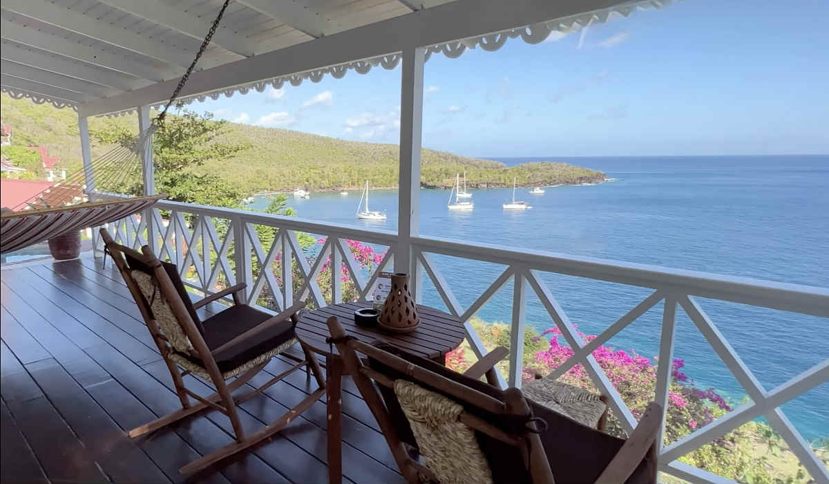 Private Balcony with Ocean View in a Suite at the Ti Kaye Resort in St. Lucia