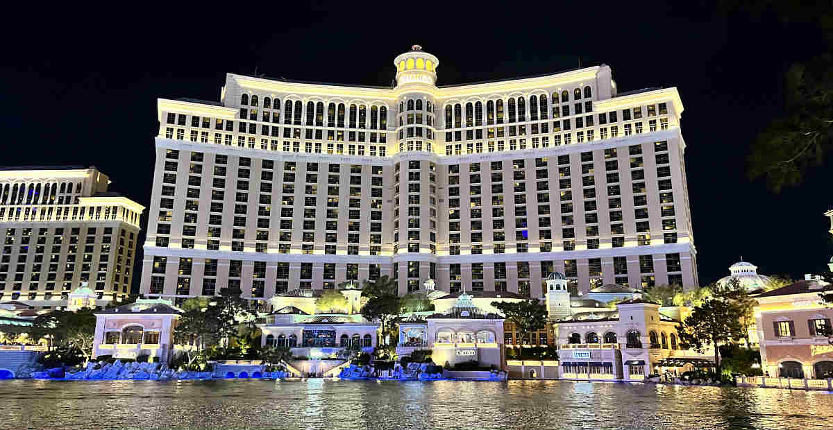 Bellagio Resort on the Las Vegas Strip at Night