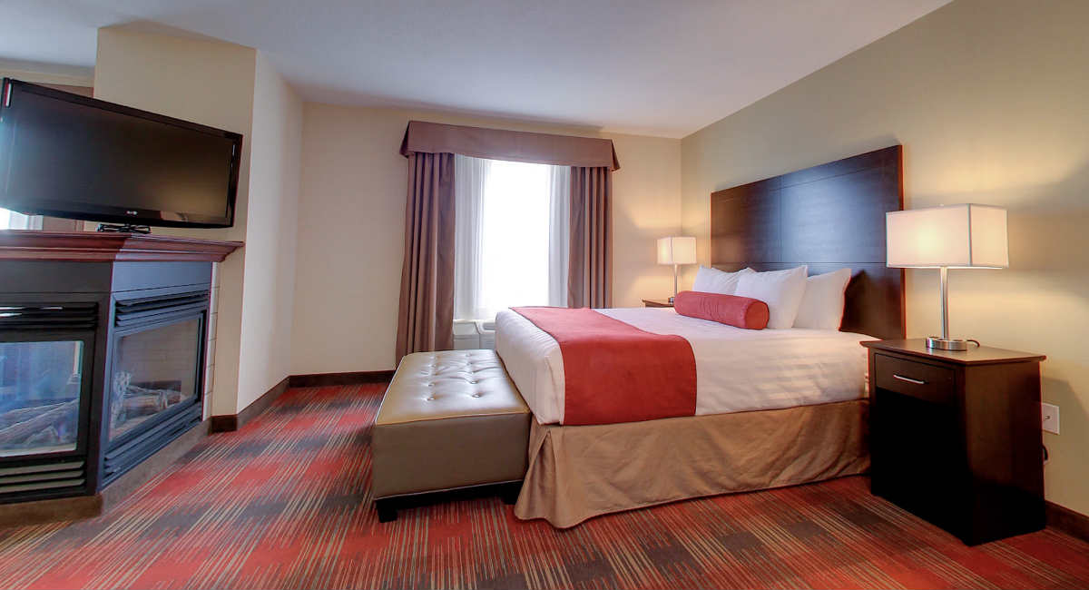 Spacious Fireplace Suite with King Bed at Best Western Plus Red Deer Inn & Suites, Red Deer Alberta 