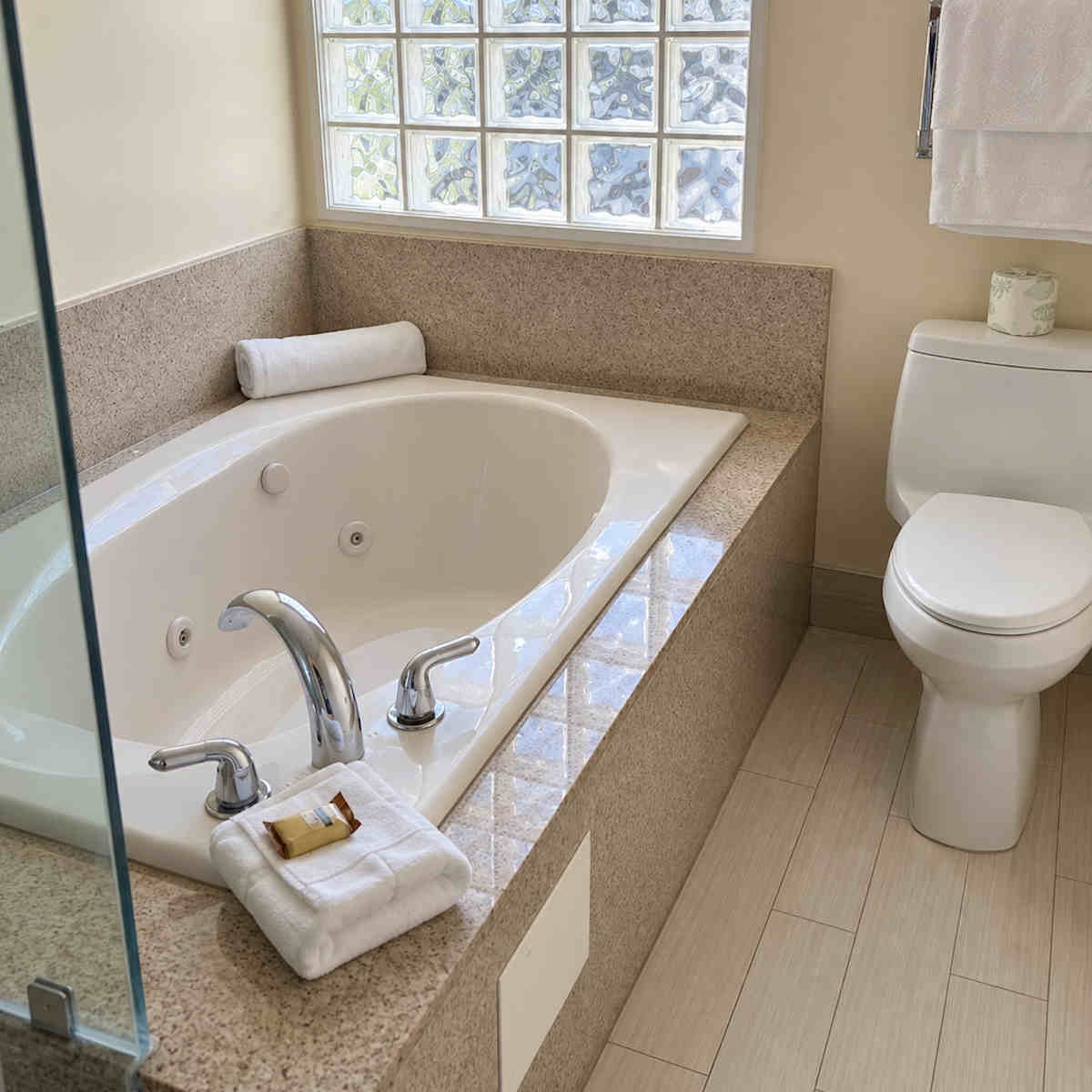 Master Bath Jetted Tub Suite at Best Western Plus Palm Court Hotel in Davis, CA