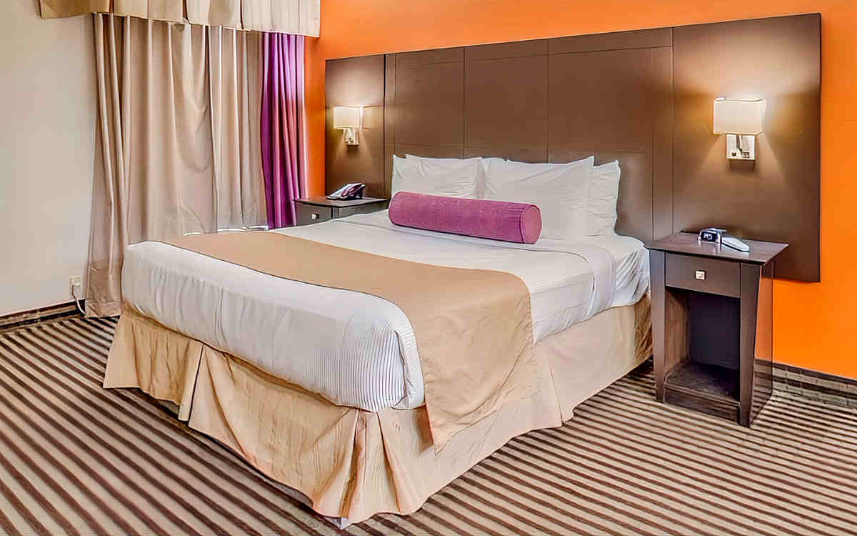 Romantic King Bed Room at the Best Western Plus in North York, ON.