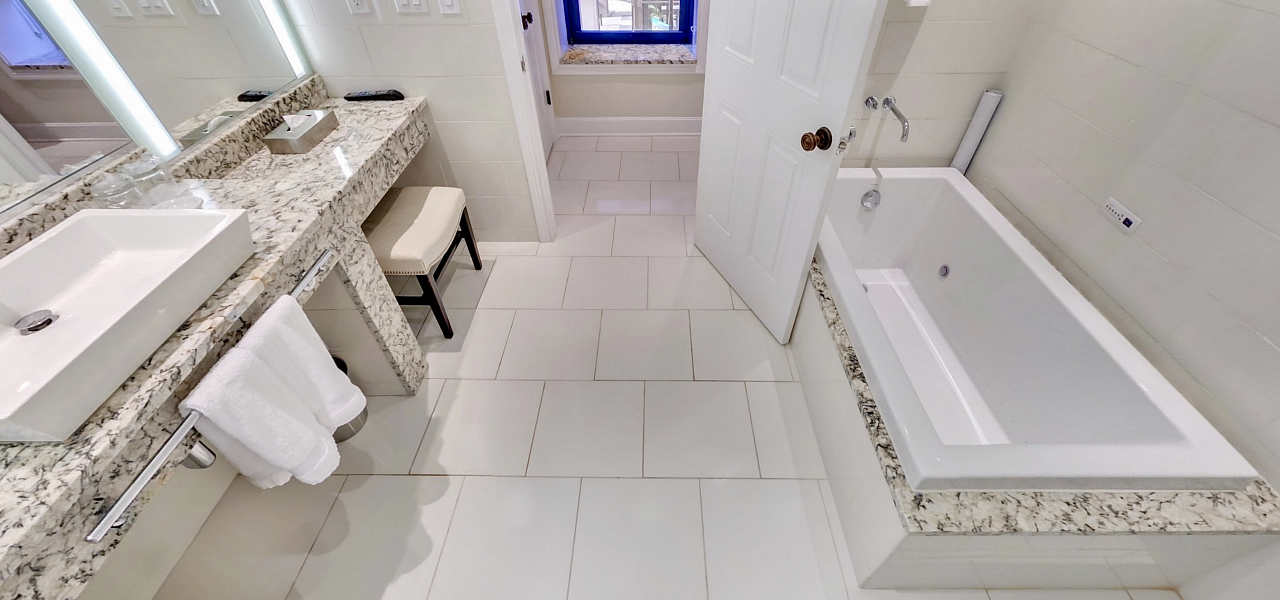 Jetted Tub in the Master Bath of a Suite at the Cincinnatian Hotel, Cincinnati OH