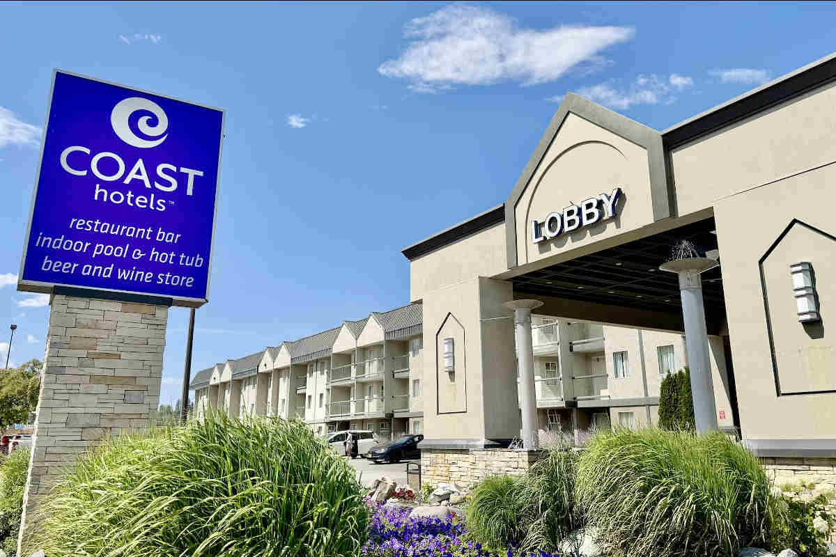 View from the Street of the Coast Kamloops Hotel, Kamloops BC