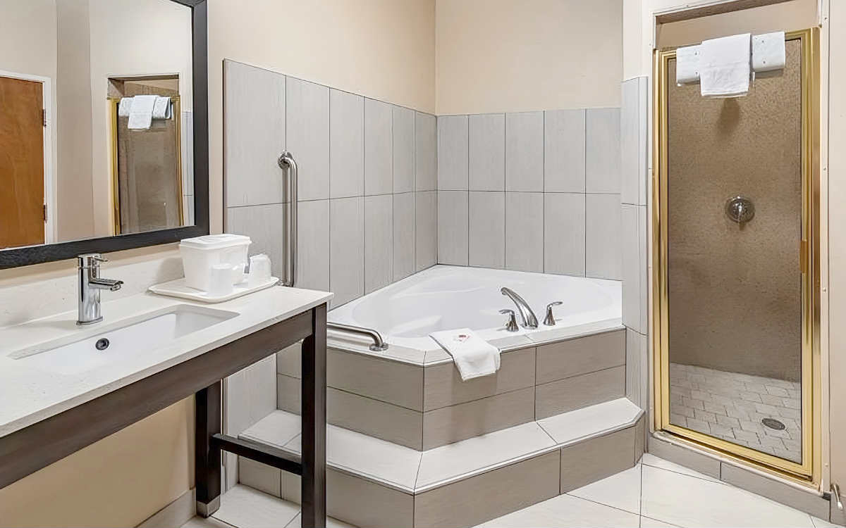 In-Room Jetted Tub for 2 Person at Comfort Inn & Suites, Lubbock TX