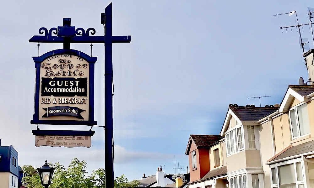 Sign Outside of the Copper Kettle B&B in Killarney, Ireland