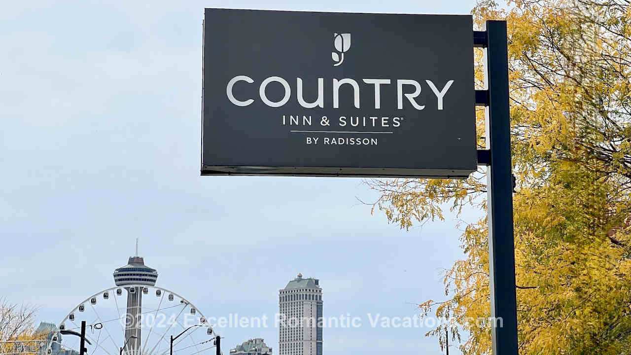 Sign at the Country Inn & Suites Niagara Falls Ontario