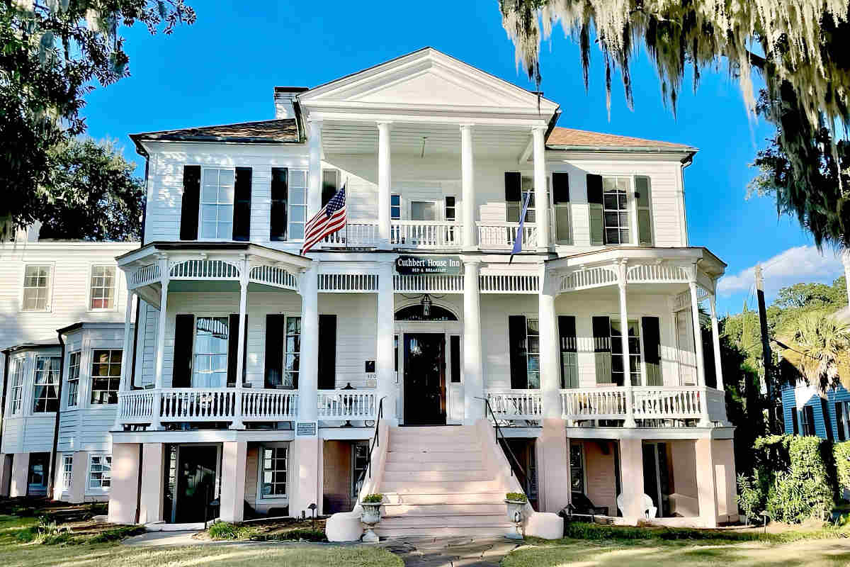 Outside view of Cuthbert House Romantic Inn, Beaufort, South Carolina
