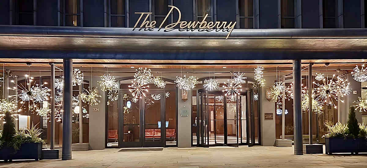 Front Entry at the The Dewberry Hotel in Charleston, SC