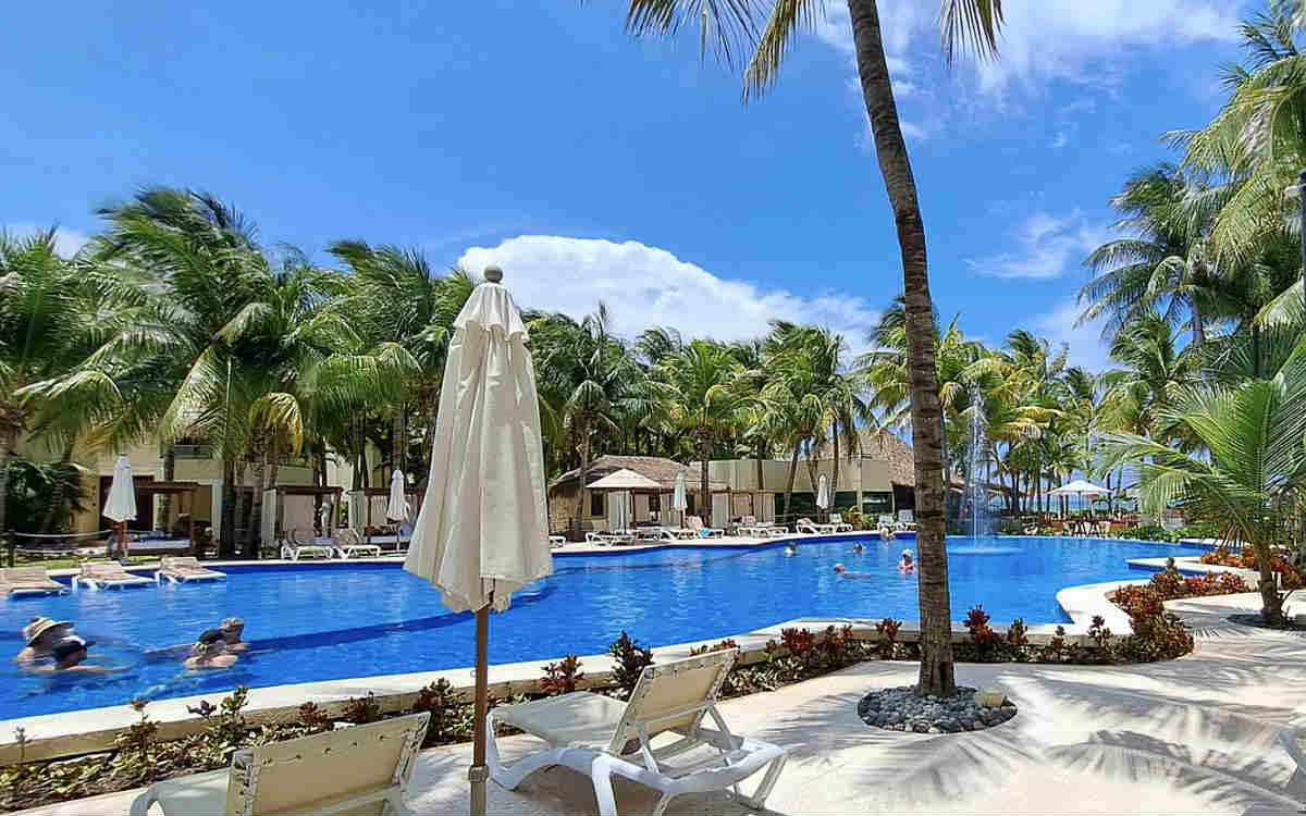 Warm & Relaxing Pool Area at the El Dorado Maroma Resort in Playa Del Carman, Mexico.