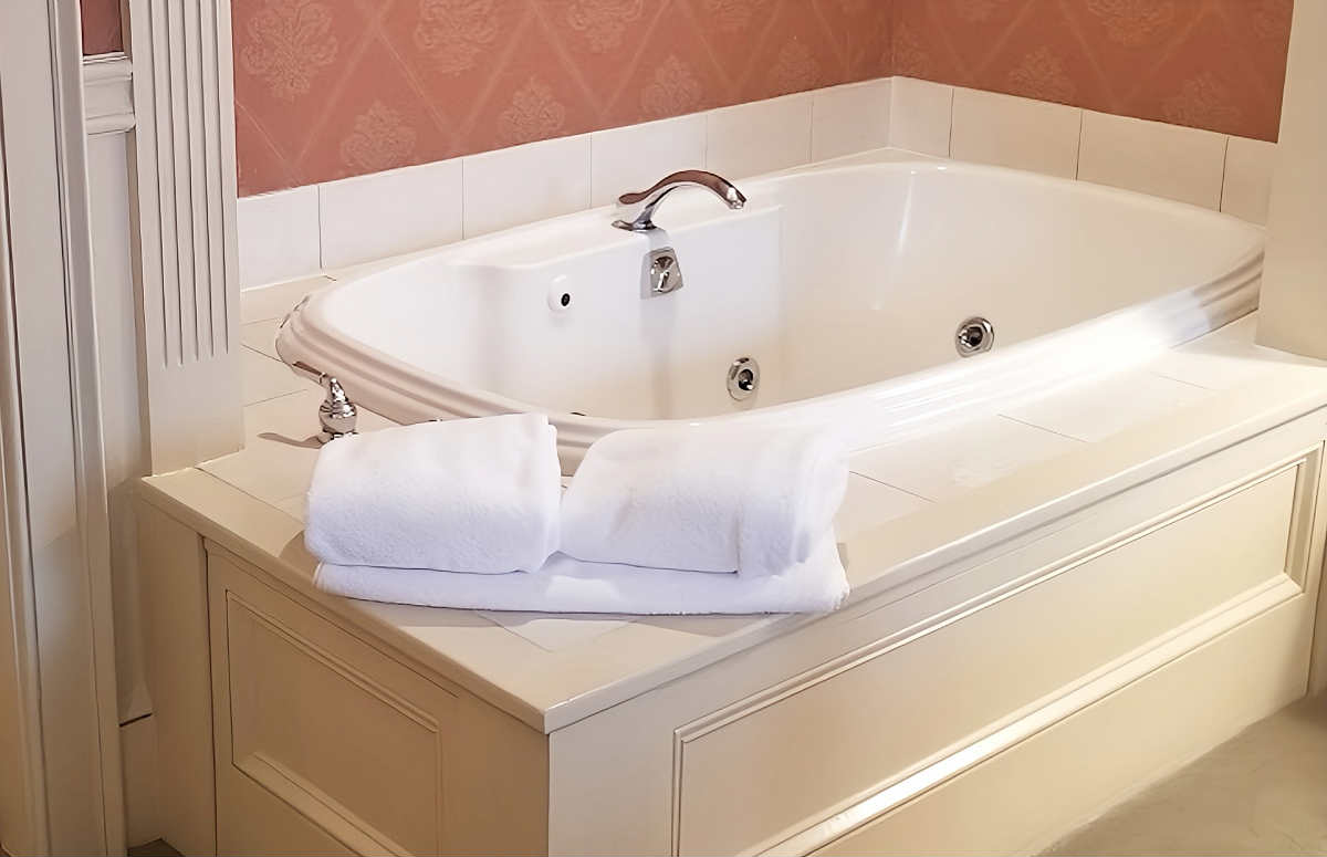 Romantic Private In-Room Jetted Tub in a King Suite at the Green Mountain Inn, Stowe Vermont