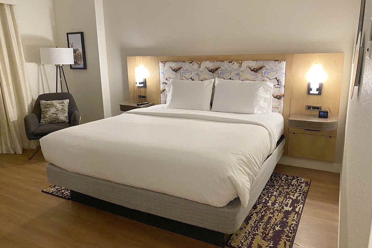 King Bed Room at the Hampton Inn & Suites Miami Brickell Downtown