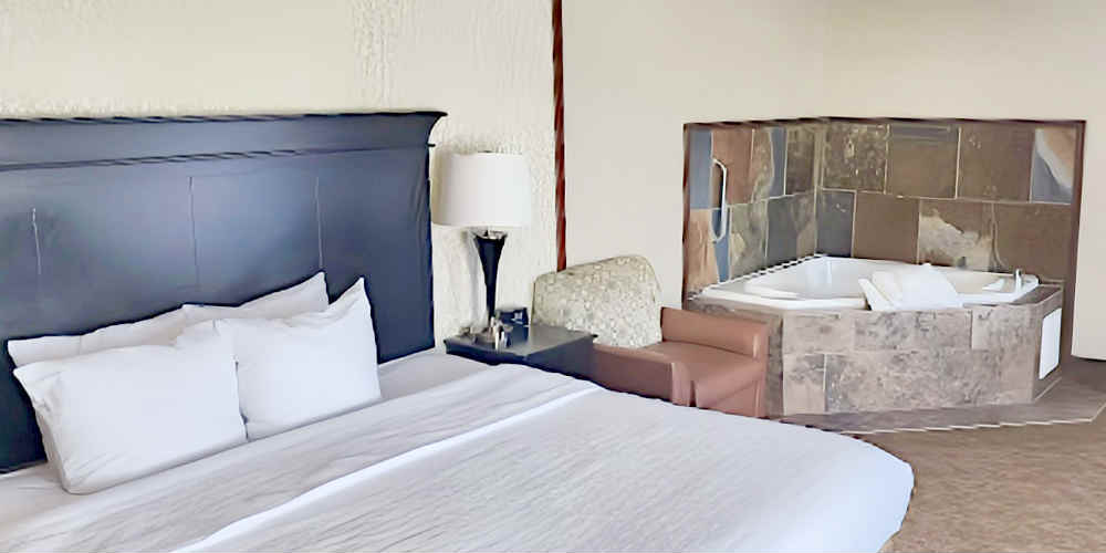 In-Room Whirlpool Tub & King Bed at Hampton Inn Pigeon Forge, TN