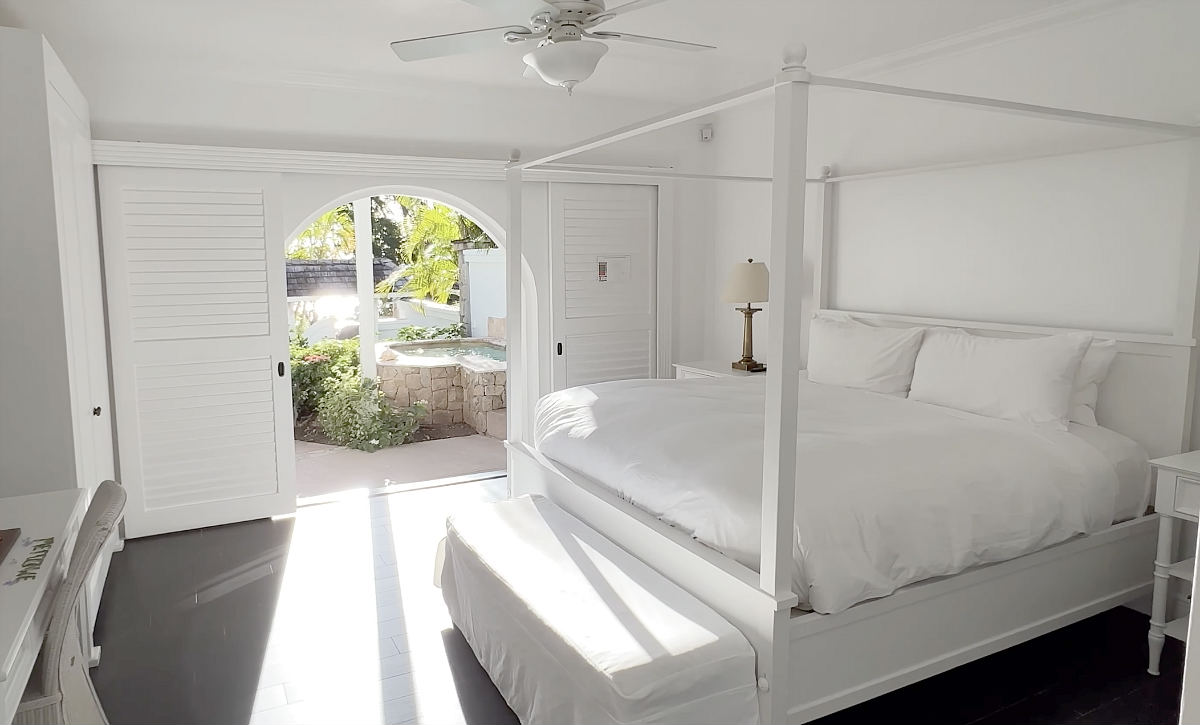 Beautiful King Bed Honeymoon Suite at the Luxurious Sugar Beach Resort in St Lucia