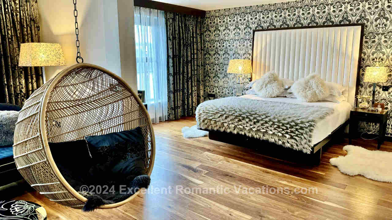 Romantic Honeymoon Suite in Galway Ireland at the Twelve Hotel.