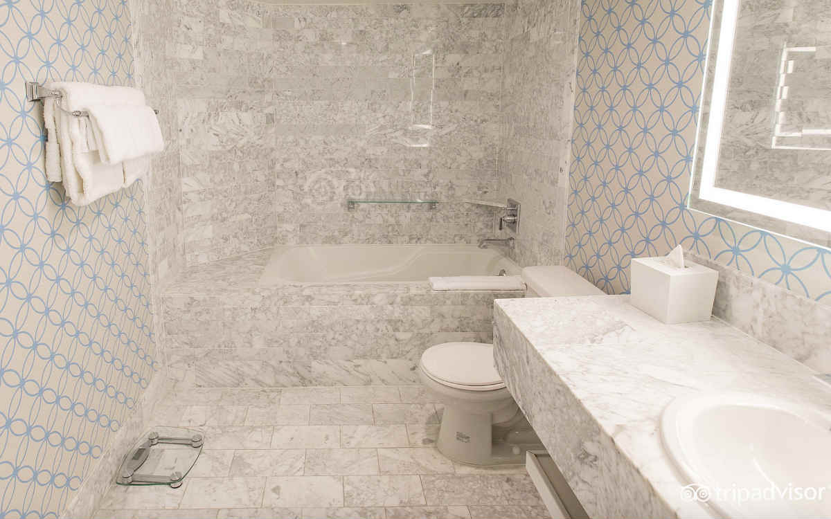 Hyatt Centric Delfina Master Bath with Jetted Tub in Santa Monica, CA 