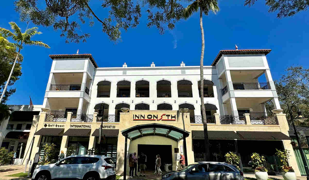Front of the Inn on Fifth in Downtown Naples, Florida