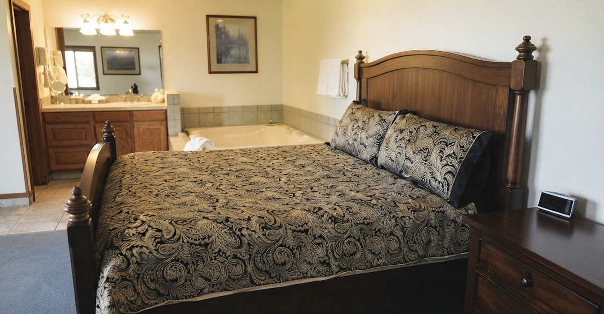 King Bed Suite with Jetted Tub at the Hilltop Inn, Broomfield, CO