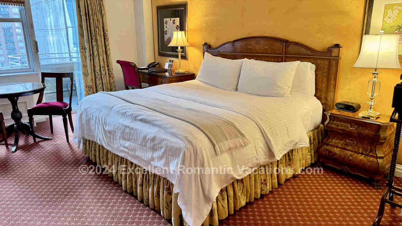 King Bed in an Executive Guest Room at the Kimberly Hotel, New York City NY