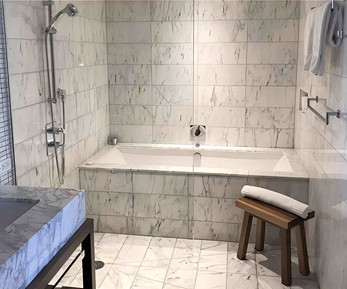 Jetted Tub in the Master Bath of a Suite at the Hotel Eventi in New York City