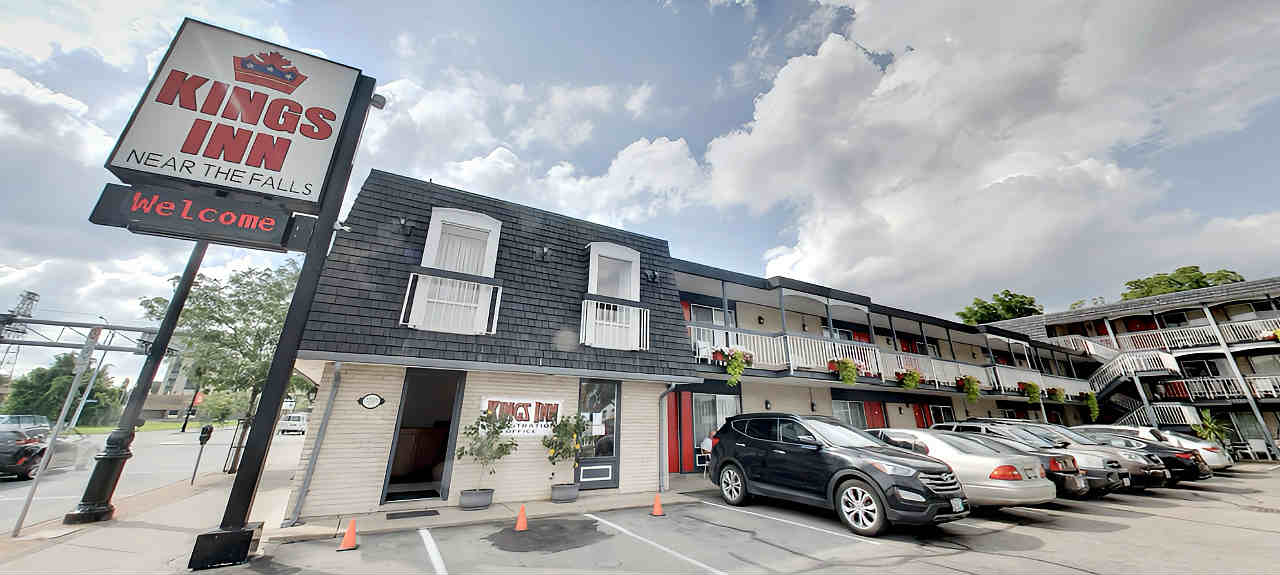 Outside Entrance to Kings Inn Motel Near the Falls, Niagara Falls, Ontario