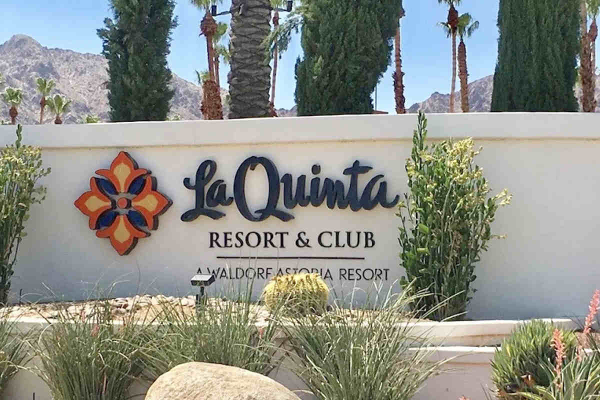 Sign in Front of the La Quinta Resort near Palm Springs, California