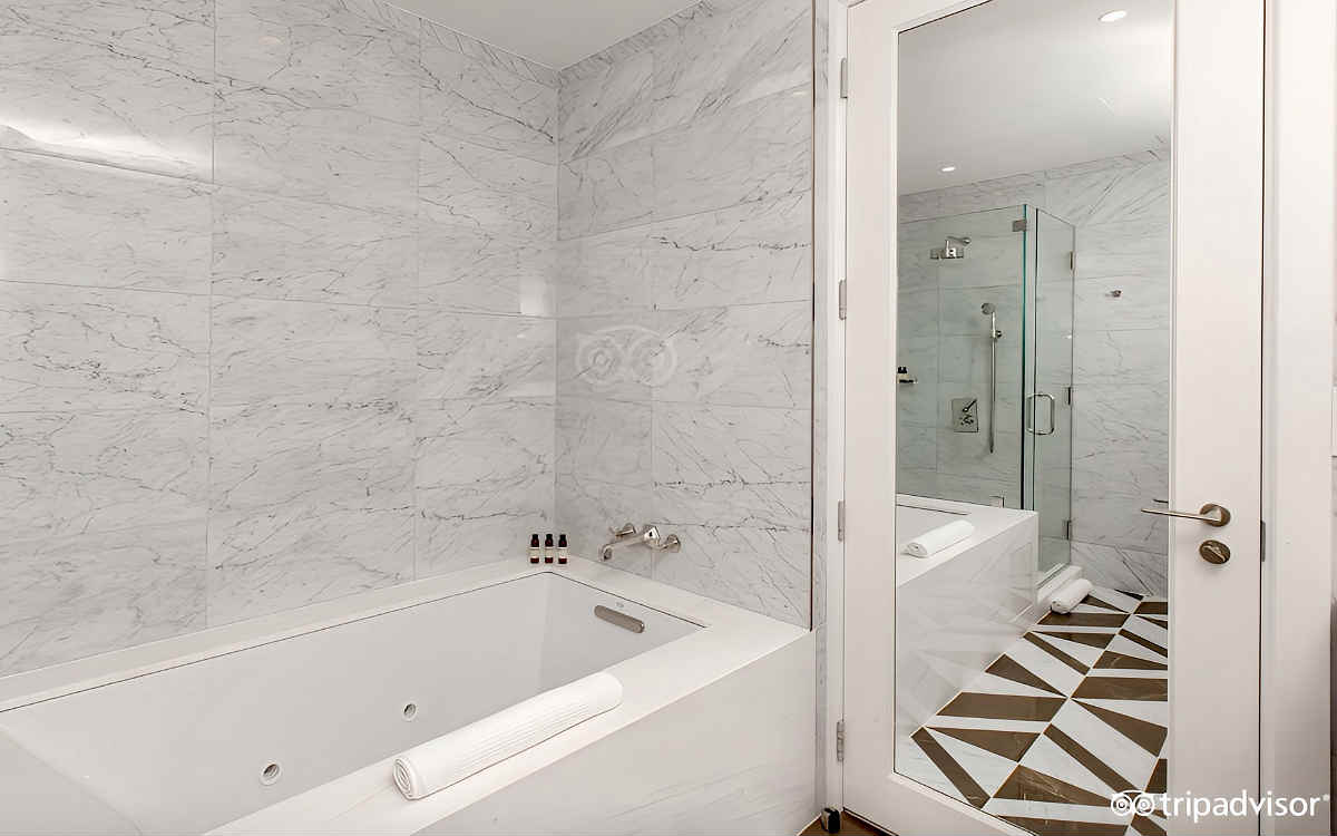 Jetted Tub Inside the 2 Bedroom Penthouse Suite at the Marmara Park Ave in New York City