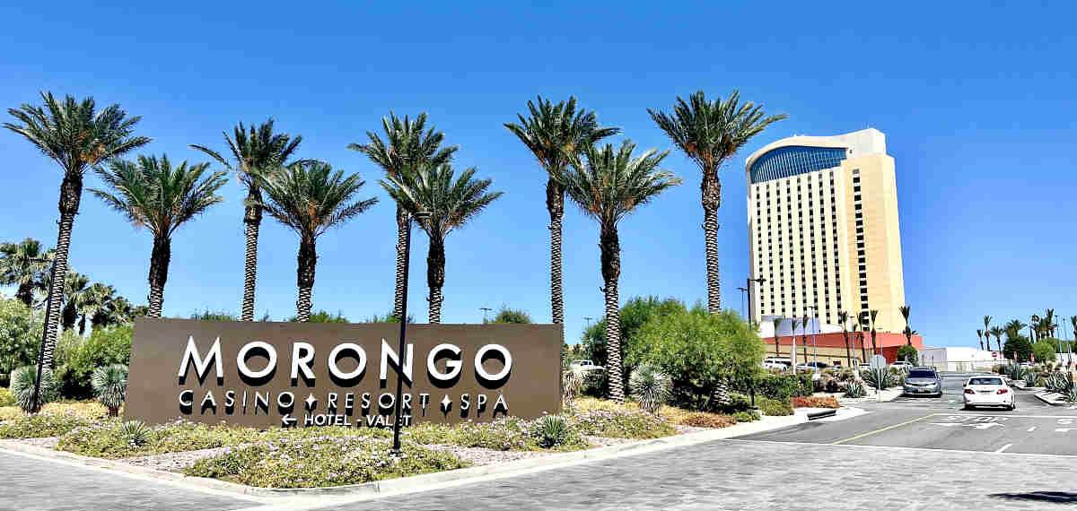 Front of the Morongo Resort & Spa in Cabazon, California.