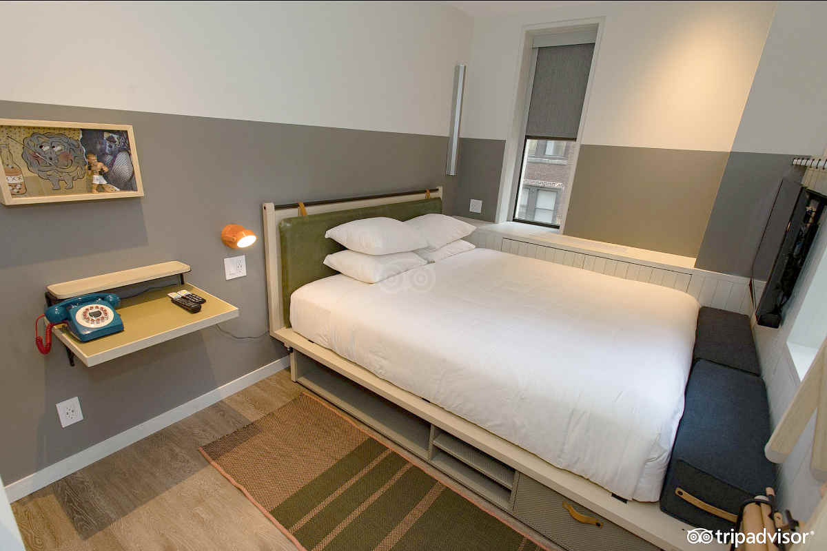 Room with King Bed at the Moxy NYC Times Square Hotel