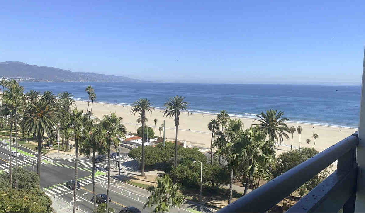 View of the Pacific Ocean from a Suite in the Fairmont Miramar Santa Monica