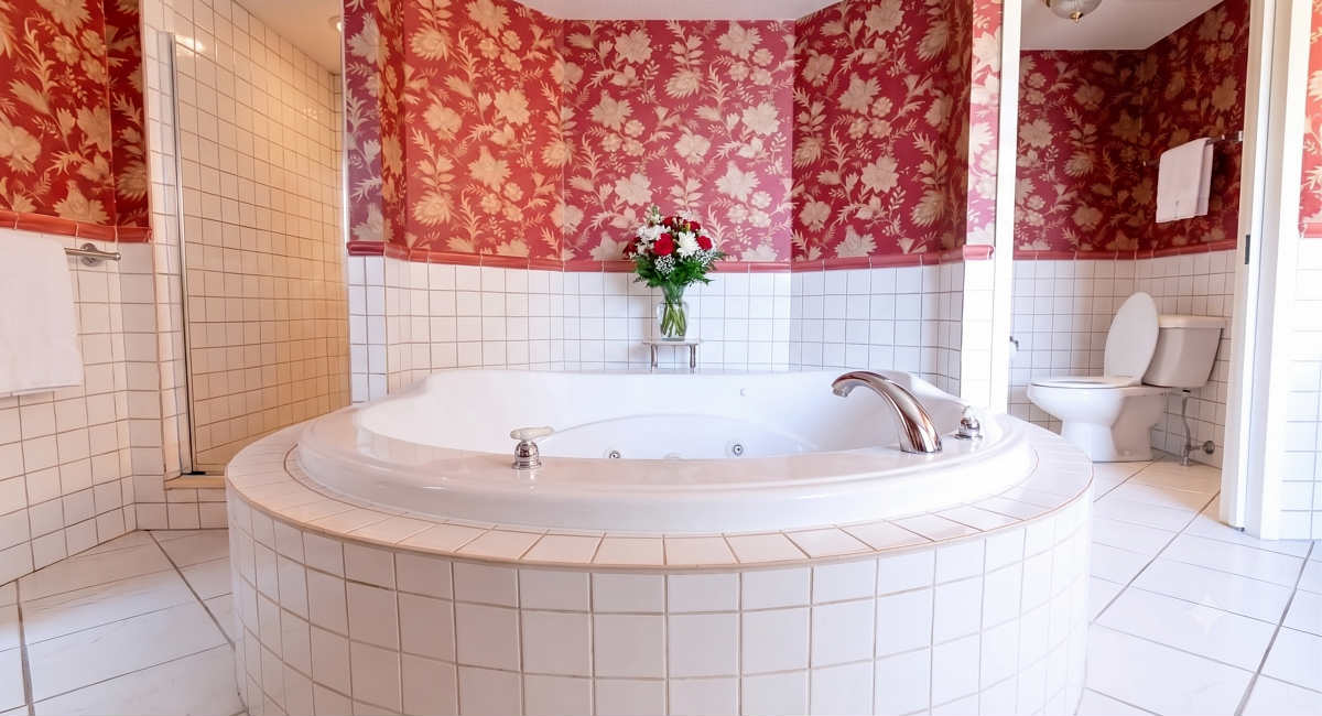 Spacious Whirlpool Suite at the Old Mill Hotel in Toronto, ON