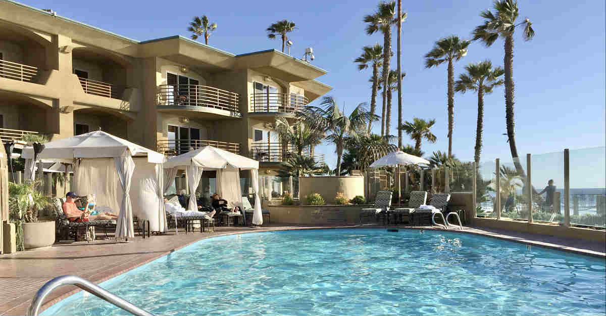 Oceanfront Pool at the Beautiful Pacific Terrace Hotel in San Diego, CA