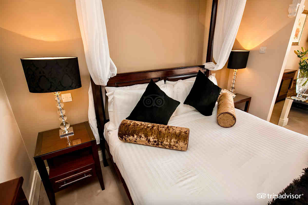 Luxury King Bed in the Penthouse Suite at the Fairview Hotel in Killarney, Ireland