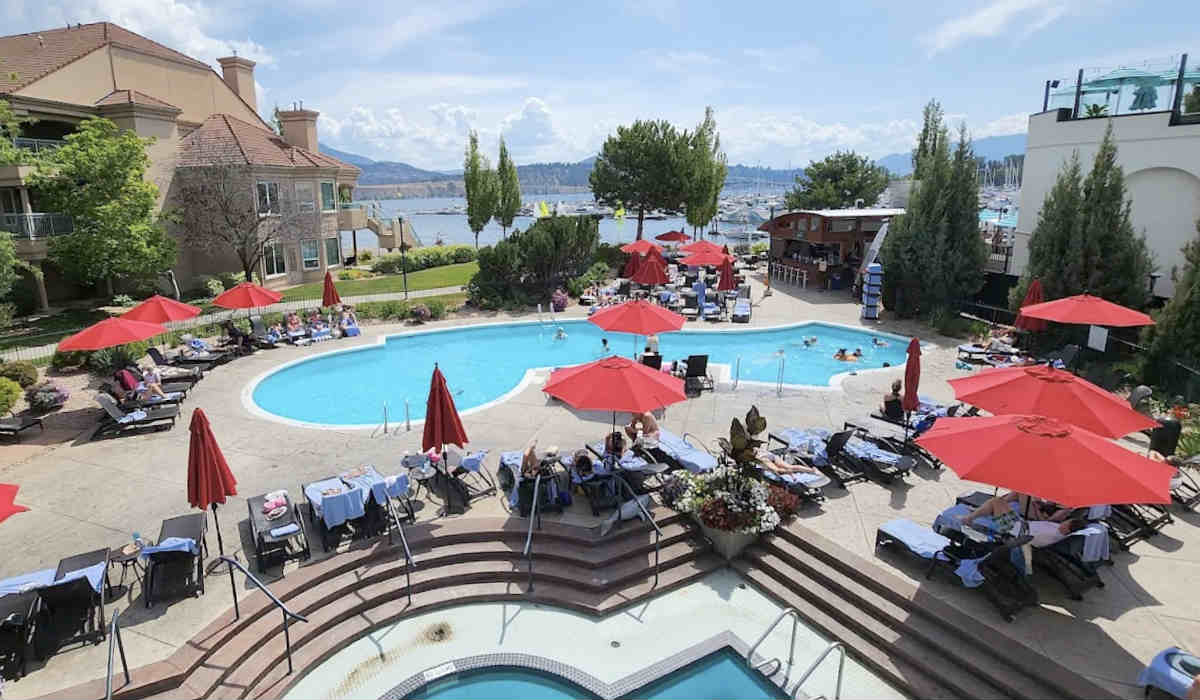 Pool at the Delta Grand Okanagan Resort in Kelowna, BC