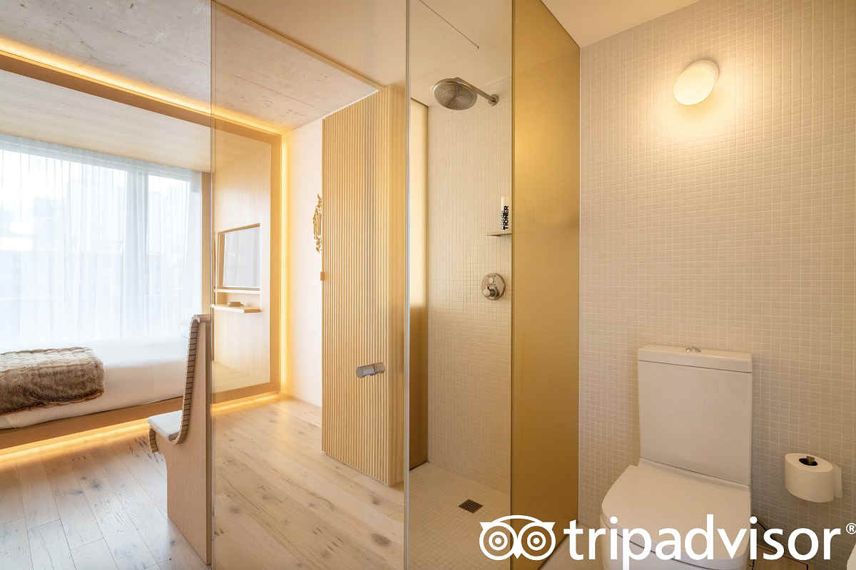 Beautiful Rain Shower in a Suite at the PUBLIC Hotel in New York City, NY