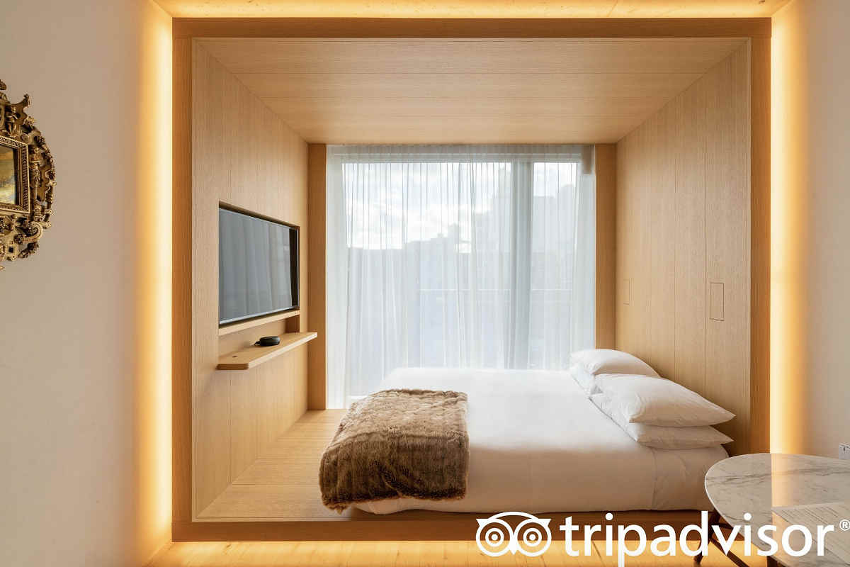 Bedroom with a King Bed at the PUBLIC Hotel, NYC