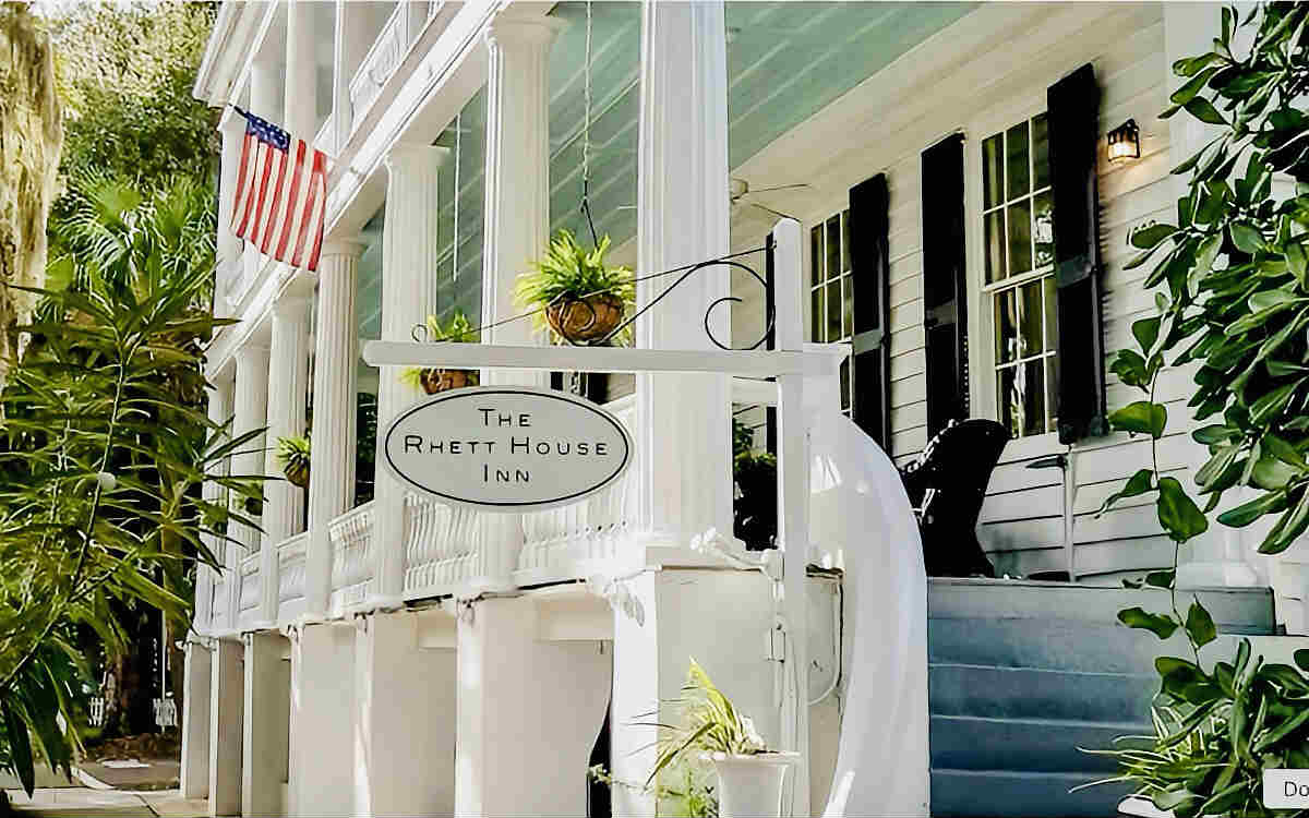 Front Porch and Entrance of the Rhett House Inn, Beaufort SC
