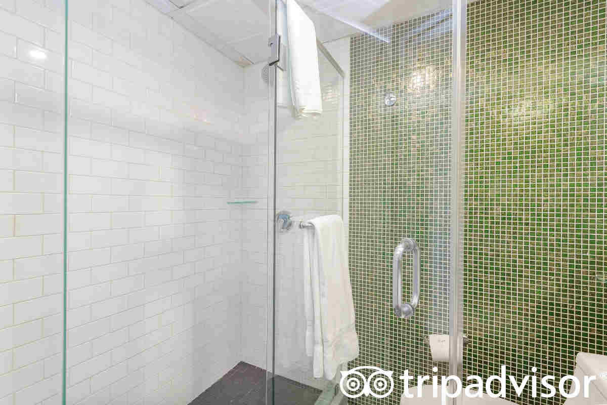 Shower Large Enough for Two People at the Ridge Hotel, New York City.