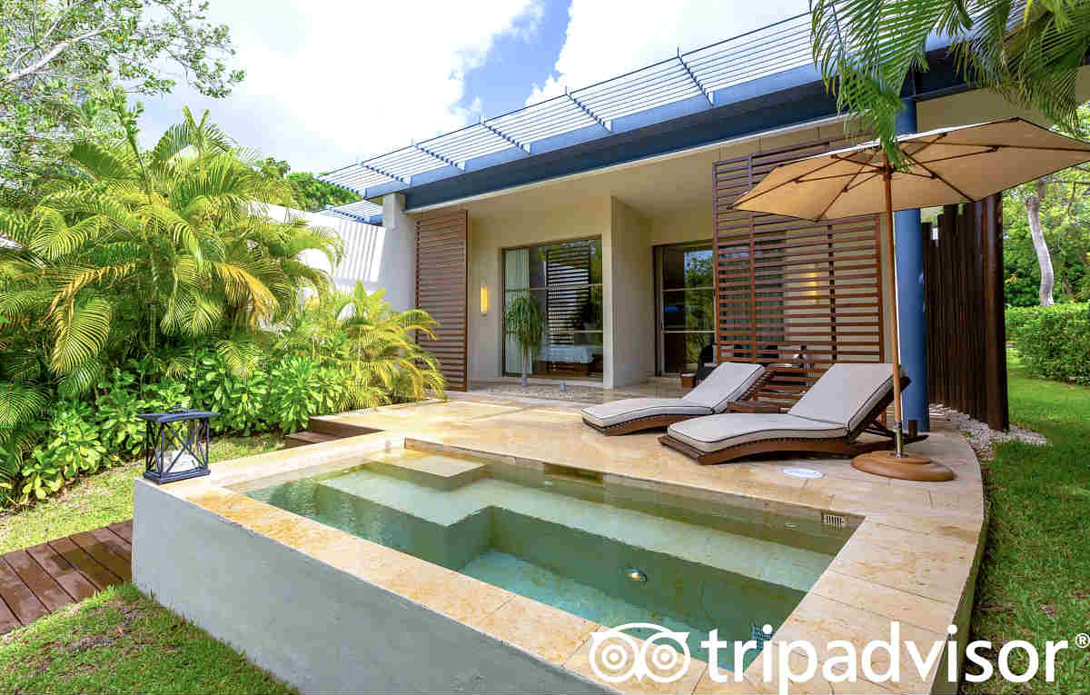 Plunge Pool with 2 Recliner Chairs at the Rosewood Mayakoba in Mexico's Riviera Maya