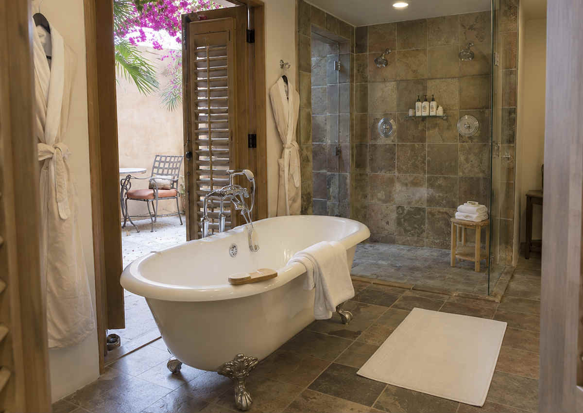 Royal Palms Resort Master Bath with Deep Soaker Tub and Walk-in Shower for 2 