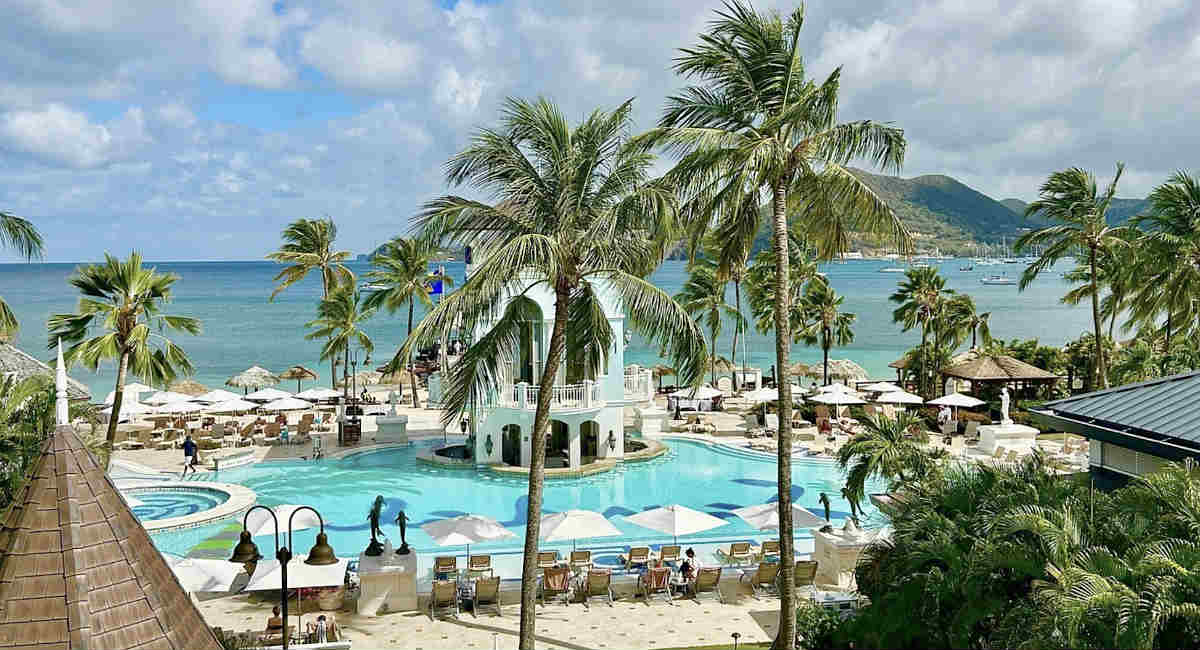 View of the Pool Area at Sandals Grande St Lucian