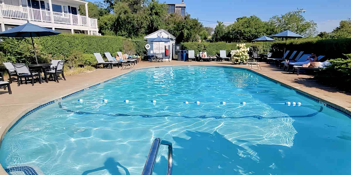 Pool at the Seaglass Inn, Cape Cod MA