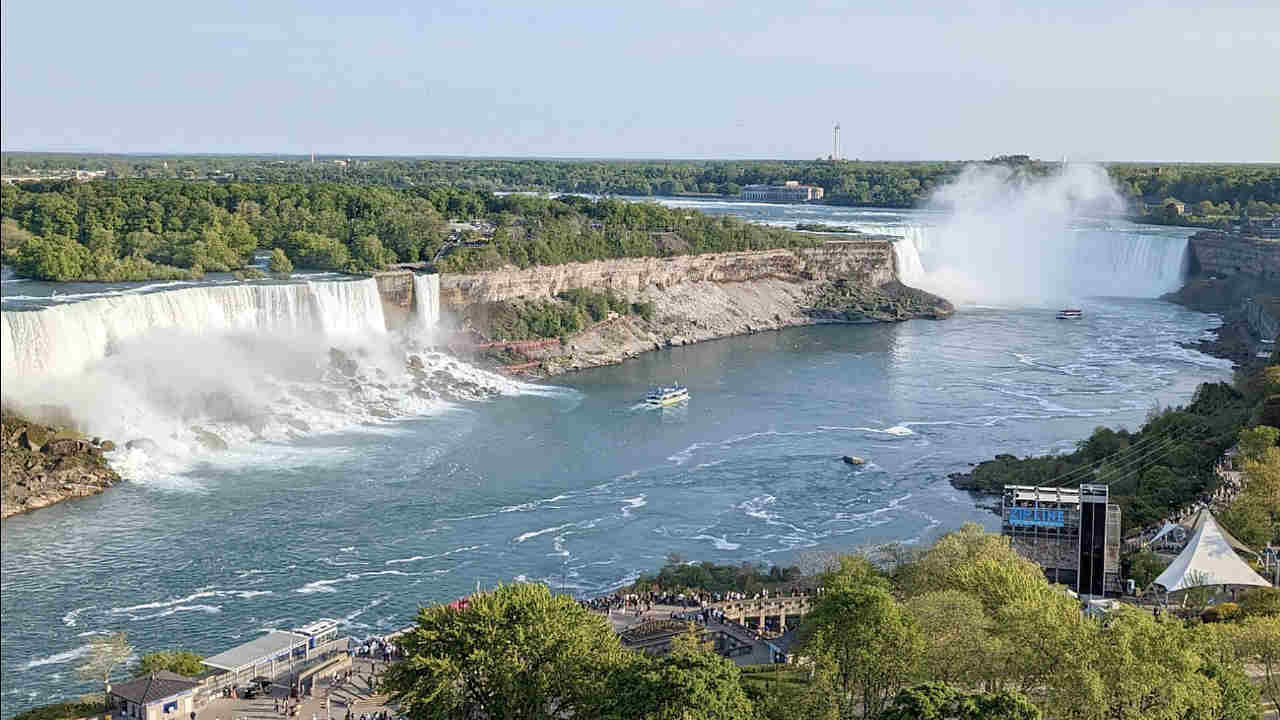 View of Niagara Falls from a Room at Sheraton Fallsview Hotel.