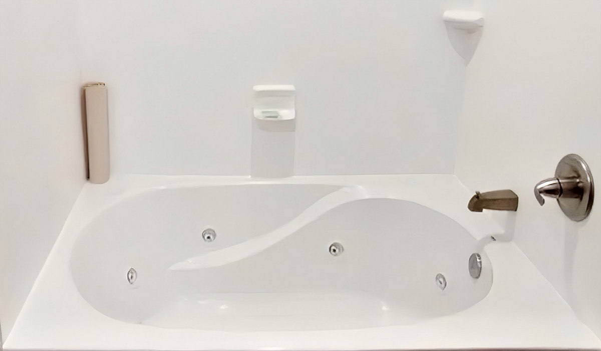 Jetted Tub in the Bathroom of a Suite at Sleep In Suites, Austin TX