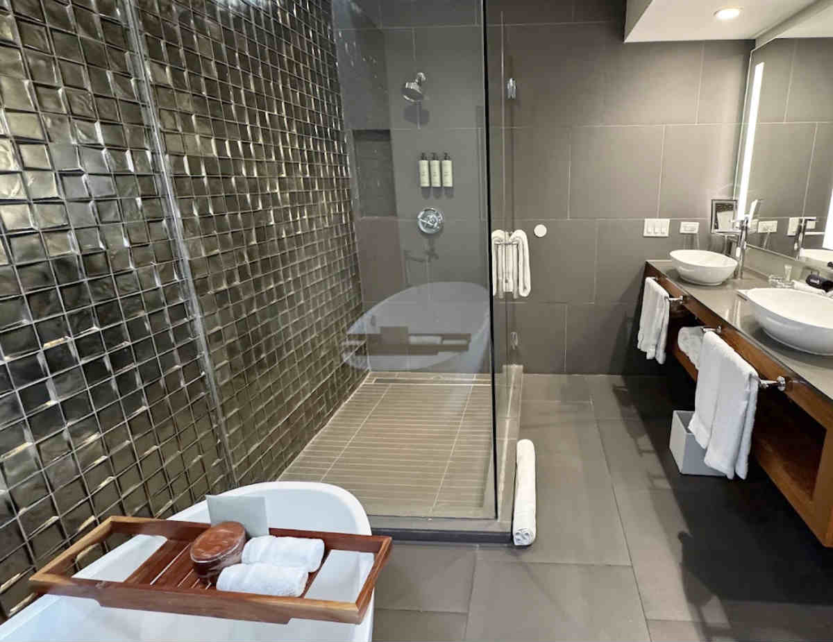 Master Bath with a Deep Soaking Tub and Walk-in Shower in a Suite at Sanctuary Camelback Mountain Resort & Spa