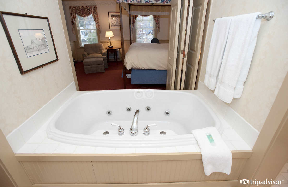 Romantic Private In-Room Jetted Tub in a King Suite at the Green Mountain Inn, Stowe Vermont